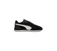 PUMA Zapatillas ST Runner v4 Suede 45 Black White Silver Metallic ┃Zapatillas básicas Unisex para Adultos