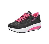 Zapatillas Running Mujer,Zapatos Ortopédicos Ligeros de Suela Gruesa Casuales Transpirables Zapatillas de Cordones Cómodos Alpargatas Antideslizantes Suave Casual Caminar Calzado Deportivo Ofertas