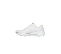 Skechers Arch Fit 2.0 Glow The Distance, Zapatillas Mujer, White Mesh/Silver Trim, 39 EU