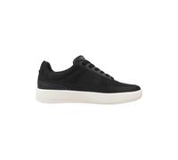 Skechers Arch FIT Court Break Comodo - Tenis cómodos para Hombre, Microfibra Negra/duraleather/Borde Azul, Talla 7