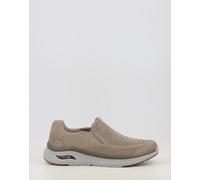 Skechers Arch Fit Crosser Locke - Tenis para Hombre, Malla Gris Pardo, 44 EU