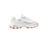 Skechers Zapatillas de mujer DLites Stellar Shimmer Piel blanca Talla 39