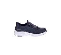 Skechers Tenis Contour Foam Golden Hour, para Mujer, Cuero Duraleather de Malla Negra con Ribete en Oro Rosa, 39 EU