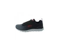 Skechers Track-Ripkent Hombre Scarpe da ginnastica, Black Mesh Charcoal Trim, 46 EU