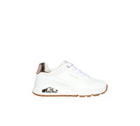 Skechers Uno Gen1 Shimmer Away, Zapatos deportivos Niñas, White Synthetic/Trim, 27.5 EU