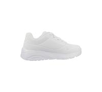 Skechers niña x JGoldcrown: UNO Lite - Metallic Love en Blanco/Oro, talla 31