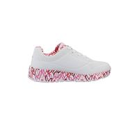 Skechers UNO LITE LOVELY LUV, Zapatillas para Niñas, White Synthetic/Red & Pink Trim, 29 EU