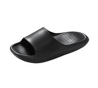Zapatillas sólidas para hombre con suela antideslizante, perfectas para cuartos de baño acogedores horas en tu propia casa, Negro , 44 EU