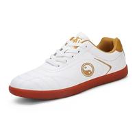Zapatillas Tai Chi Caminar Ligeras Transpirables Cómodas Entrenadores Cordones Antideslizante Soporte para Ejercicio Diario Y Uso Prolongado,Oro,43 EU