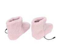Zapatillas Térmicas Eléctricas, Cómodas Zapatillas Térmicas Relajantes Suaves con Carga USB de Felpa para Clima Frío (Rosa)