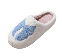 Zapatillas Termicas Mujer, Nuevas Pantuflas de Invierno para el hogar con Bonitos Modelos de Dibujos Animados y Lazos para Hombre y Mujer Modelos de Pareja Pantuflas cálidas para Interiores