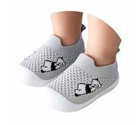 Zapatillas Transpirables de Malla con primeras Zapatillas Flexibles para bebés niños y niñas Ideales para Uso Diario en Primavera y Verano (Grey, 20 Toddler)
