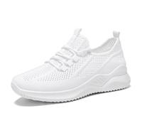 Zapatillas Transpirables para Mujer Calzado Deportivo Ligero con Antideslizante Entrenamiento Diario en Gimnasio Caminata al Libre y Running Casual (White, 40)