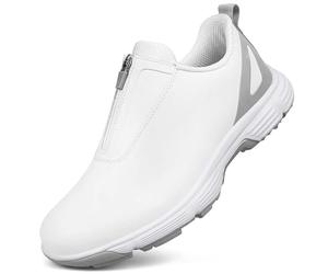 Zapatillas Trekking Hombre Verano Zapatillas Deportivas sin Clavos y con Cierre de Cremallera para Mayor Comodidad y conveniencia. (Grey, 37)