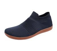Zapatillas Trekking Hombre Verano Zapatos Deportivos para Hombre, Nuevo patrón, Color sólido, Suela Gruesa, Parte Inferior Plana, cómodos, Antideslizantes, Zapatos Casuales (Dark Blue, 42)
