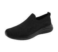 Zapatillas Trekking Hombre Verano Zapatos Deportivos para Hombre, Nuevo patrón de Moda, Color sólido, cómodos, Fondo, Ligeros, Antideslizantes, Zapatos Casuales (Black, 42)