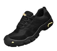 Zapatillas Trekking Hombre,Zapatos Deportivos de Suelas Blandas Ligero Transpirable Zapatillas de Malla con Cordones Cómodos Antideslizante Zapatos de Senderismo Entrenamiento Calzado
