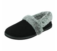 Skechers COZY CAMPFIRE TEAM TOASTY, Zapatilla baja para Mujer, Black Microfiber Suede/ Faux Fur Line, 38 EU