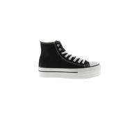 victoria Zapatillas Altas Tribu Lona & Doble Plataforma 1061101 para Mujer Negro 35