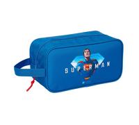 Superman - Zapatillero Mediano, Multiusos, Portatodo, Deporte, Extraescolares, Fútbol, Cómodo y Versátil, 29x14x15 cm