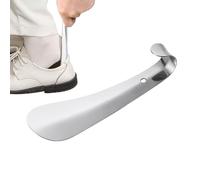 Zapatillo genérico de acero inoxidable - ayuda al calzado, accesorio antipies, perfil curvado liso + tamaño de viaje, acero inoxidable rígido, para hombres y mujeres mayores