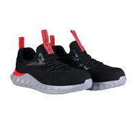 Zapato bajo de seguridad Firefly (46, Clase de protección según EN ISO 20345: S1P, Negro/Gris/Rojo)