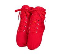 Zapato cómodo para mujer, zapatos de deporte en sala de mujer, zapatos de lona suave para interior y relajación, zapatillas ligeras con suela flexible para movimientos libres, zapatos versátiles, rojo