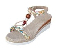 Zapato Confort Mujer Sandalias De Playa Descontratadas De Verano Para Tacones Romanos Con Bridas Elasticas Y Suela De Diamantes Ideales Para Caminar Al Aire Libre Fiestas Y Escuela