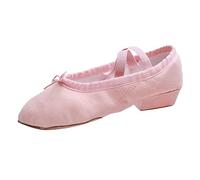 Zapato Danza Mujer Lona Flexible Ballet Ligero Cómodo Transpirable Baile Clásico Zapato Deportivo, rosa, 38 EU