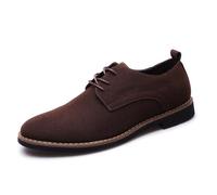 Zapato de Ciudad de Ante Hombre, Zapato Derby Hombre Marrón, Zapatos De Traje Hombres Negro Con Cordones, Color Sólido, Ligero Y Transpirable, Plantillas Flexible Antideslizante para Uso Diario