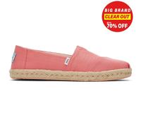 Zapato De Cuerda Casual De Diseñador Toms Para Mujer Rosa