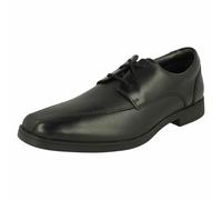 Zapato De Cuero Negro Con Cordones Clarks Scala Step Para Niños