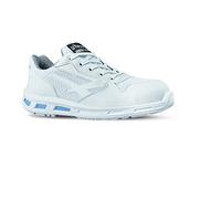 U-Power - Baskets de sécurité Basses pour Femmes Sans métal antidérapantes June - Environnements aseptisé - S1 SRC 39 Blanc