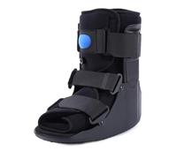 Zapato de senderismo inflable, soporte ortopédico para el pie, zapato para fractura, zapato de senderismo ultraligero para tobillo torcido, fractura por estrés, pie roto o tendinitis de Aquiles Negro