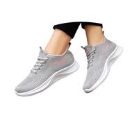 Zapato de senderismo para mujer de la bóveda plantar de caminar, zapatillas transpirables, en pleno casual, zapatillas ortopédicas de pie ancho slip on modo para el trabajo, Gris 6, 38 EU