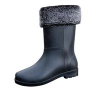 Zapato de tacón de 5 cm para mujer, primavera, verano, otoño y invierno, mediados de tubo, más terciopelo, algodón, extraíble y Washable al aire libre, moda de trabajo, lavado de coches, cocina, sin