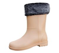 Zapato de tacón de 5 cm para mujer, primavera, verano, otoño y invierno, mediados de tubo, más terciopelo, algodón, extraíble y Washable al aire libre, moda de trabajo, lavado de coches, cocina, sin