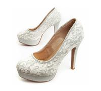 Zapato De Tacón Para Mujer. Montevita Unne69 92375 Plateado