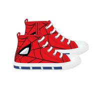 Zapato De Tela Suela De PVC Con Luces Altos Spiderman ROJO - T030 | MACHO CERDà
