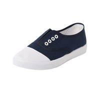 Zapato genérico para mujer, lona baja, con cordones, ligero, cómodo diario, transpirable, azul, 36 EU