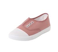 Zapato genérico para mujer, lona baja, con cordones, ligero, cómodo diario, transpirable, rosa, 36 EU