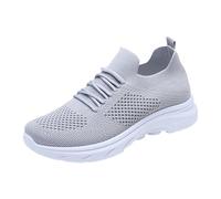 Zapato Mujer ete Compense Basket Femme Chaussures de Sport Confort Transpirable Ligero Antideslizante Suela Flexible Chaussures Aucru Alivie des Pies Fitness Gym Jogging Outdoor Sneakers, gris, 37 EU
