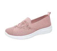 Zapato Mujer sin Cordones Amortiguación Aumentada Y Alivio de los Pies Zapatos De Caminar Ortopédico Espuma De Memoria De Forma Zapatillas Zapatillas Ligeras Y Cómodas Chic Sneakers, rosa, 37 EU