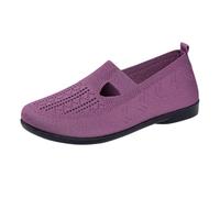 Zapato Mujer sin Cordones Amortiguación Aumentada Y Alivio de los Pies Zapatos Ortopédicos Espuma De Memoria Plataforma Zapatillas Ligeras Y Cómodas Al Aire Libre Zapatos Para Caminar, morado, 42 EU