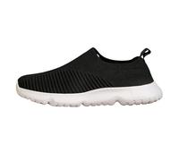 Zapato Mujer Verano Chic, Zapatillas ortopédicas de punto para mujer sin cordones de malla para mujer Zapatos para caminar con plataforma ligera y comodidad Chic Amortiguación y alivio de los pies