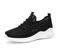Zapato ortopédico para mujer con arco para caminar zapatillas de senderismo sin cordones transpirables y resistentes al desgaste de moda cómoda para los deportes baratos, Negro , 38 EU