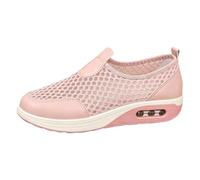 Zapato ortopédico para mujer sin cordones, zapatos chic transpirables slip on pour Sneakers Ete Cómodo, Zapatillas de caminar antideslizantes con cojín, rosa, 42 EU