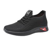 Zapato para mujer de verano Chic Slip-on Chaussures de Marche Baskets Mesh LIGères Lace-up Chaussures de course transpirables, chaussures de ocio Fitness Cómodo de Sport Verano Sneakers, Negro , 38