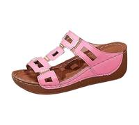 Zapato Para Mujer Slider Da Donna Dimensión Pantuflas Elegantes Para Mujer Sandalias De Verano Zapatos Cómodos Ligeros Y Cómodos El Tiempo Libre Sandalias De Verano Cuero Con cómodas Y Ortopédicas