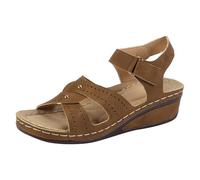 Zapato Playa Mujer Sandalias Mujer Verano Cómodas, Mulas De Cuero Vintage, Plataforma, Cuentos, Zapatillas Prima Ortopédicas, Zapatillas De Playa De Verano Talla Sandalia Plataforma Mujer, marrón, 38